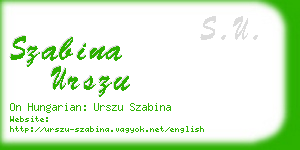 szabina urszu business card